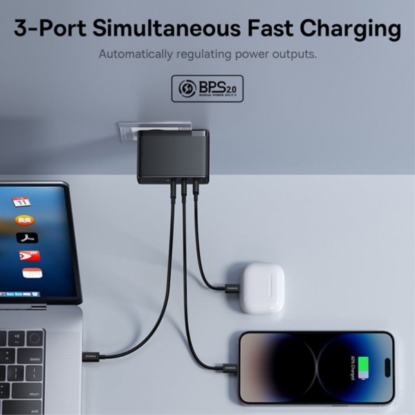 Baseus GaN5 Pro Fast Charger 2xUSB-C & 1xUSB-A 160W