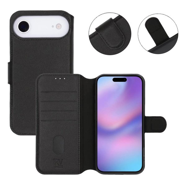Rvelon iPhone Air Fodral Äkta Läder Svart