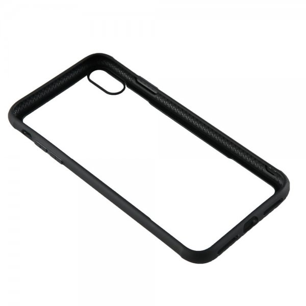 Gear iPhone Xs Max Skal Härdat Glas Klar Svart