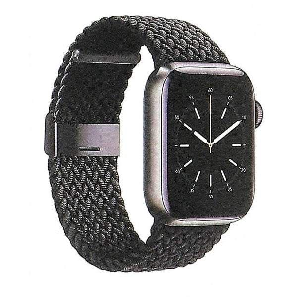 Gear Apple Watch 38/40/41/42mm Armband Flätad Nylon Svart