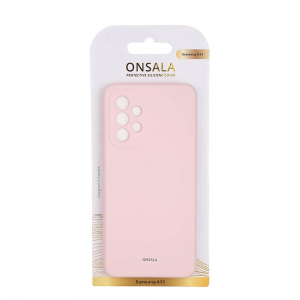 Onsala Samsung Galaxy A33 5G Skal Silikon Chalk Pink