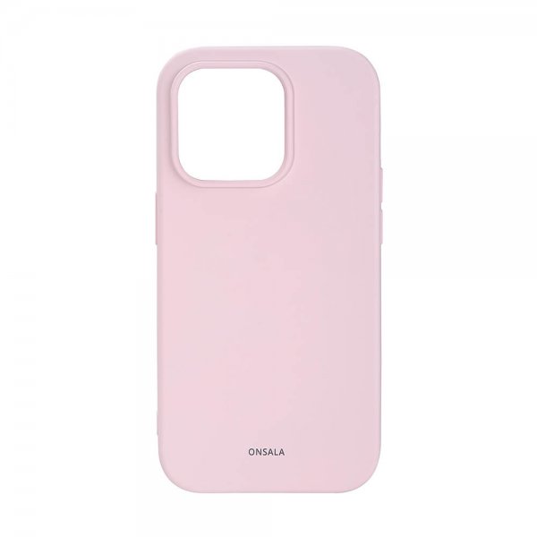 Onsala iPhone 14 Pro Skal Silikon Chalk Pink