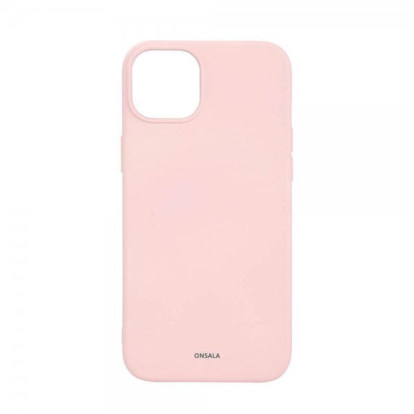 Onsala iPhone 15 Plus Skal Silicone Touch MagSeries Chalk Pink
