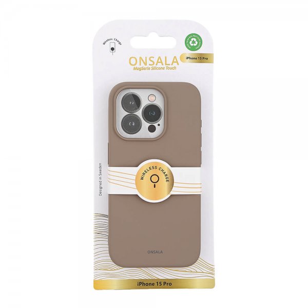 Onsala iPhone 15 Pro Skal Silicone Touch MagSeries Summer Sand