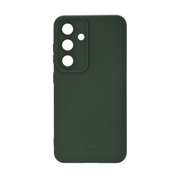 Onsala Samsung Galaxy S25 Skal Silikonkänsla Olivgrön