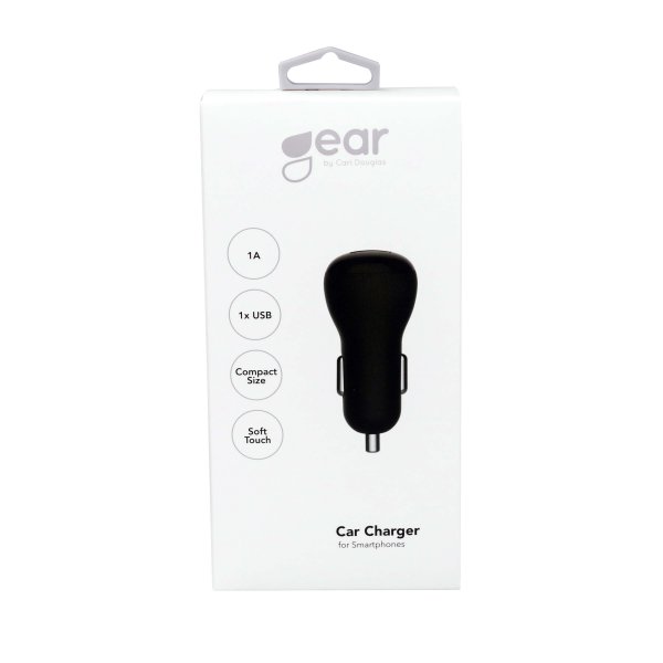 Gear Billaddare 1xUSB 1A Svart