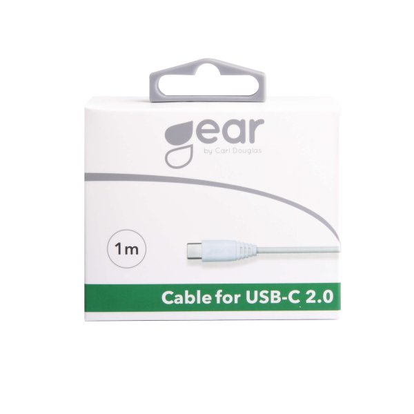 Gear Laddkabel USB-A till USB-C 1m Vit