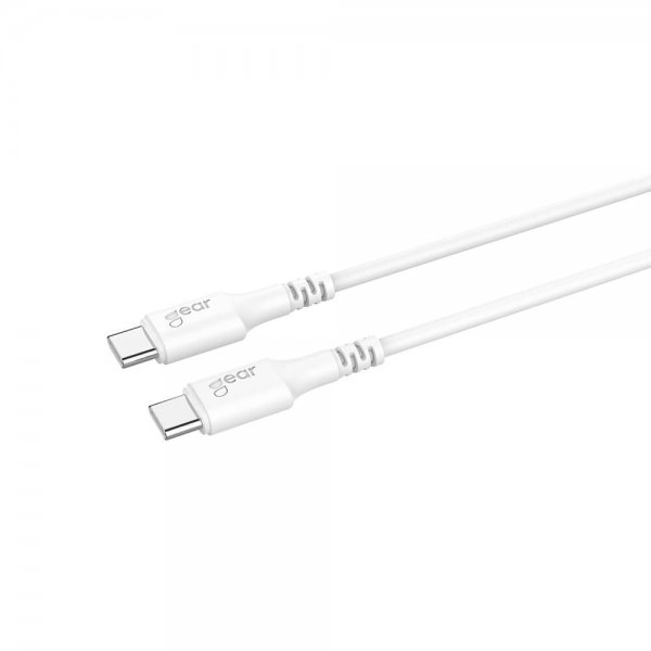 Gear Kabel USB-C till USB-C 0.5m Vit