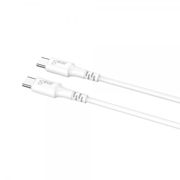 Gear Kabel USB-C till USB-C 0.5m Vit