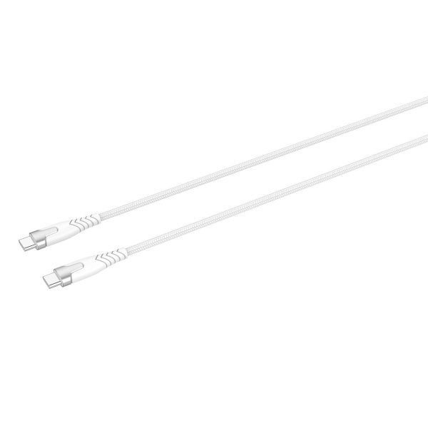 Gear Kabel Kevlar USB-C till USB-C 1.5m Vit