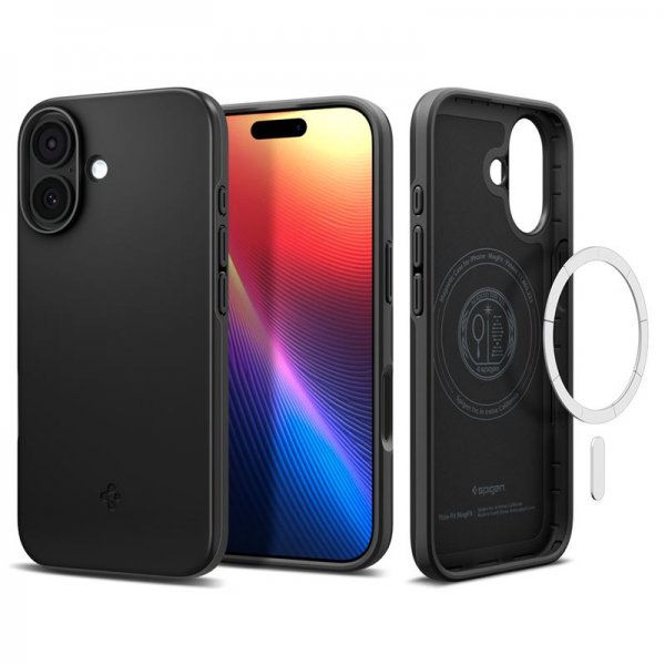 Spigen iPhone 17 Skal Thin Fit MagFit Svart