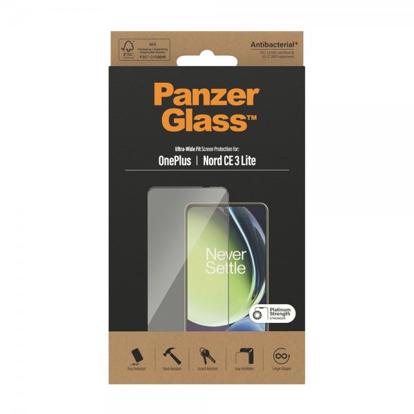 PanzerGlass OnePlus Nord CE 3 Lite 5G Skärmskydd Ultra-Wide Fit