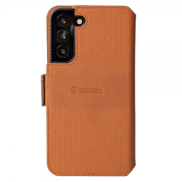 Krusell Samsung Galaxy S22 Plus Fodral Leather PhoneWallet Cognac