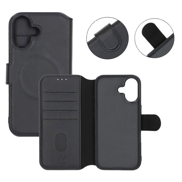 Rvelon iPhone 17 Fodral 4 Kortfack MagSafe Svart