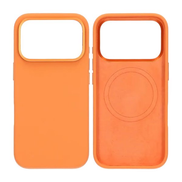 iPhone 17 Pro Skal Silikon MagSafe Stativ Orange