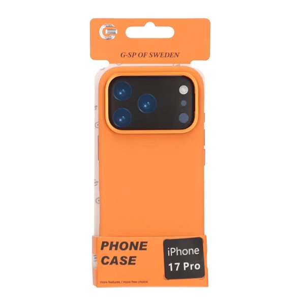 iPhone 17 Pro Skal Silikon MagSafe Stativ Orange