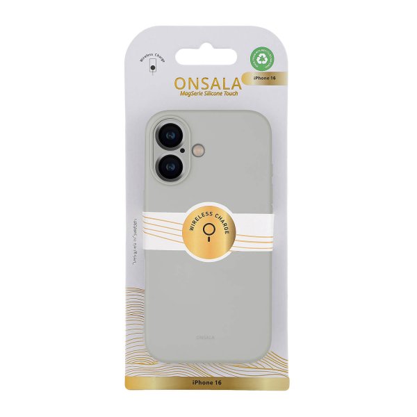 Onsala iPhone 16 Pro Skal Silikonkänsla Concrete