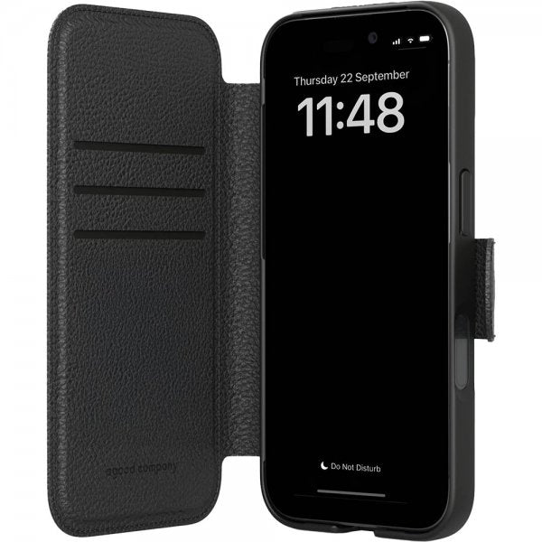 agood company iPhone 17 Fodral Cirkulärt Plånboksfodral Svart