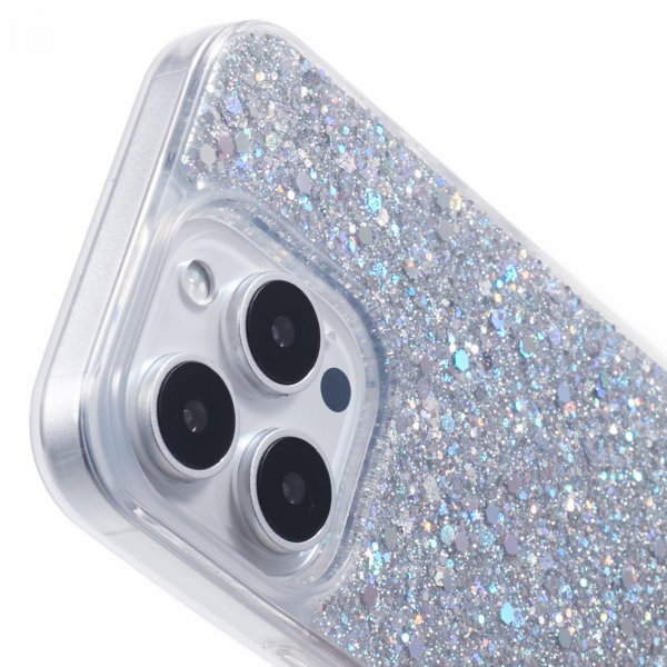 Nordic Covers iPhone 16 Pro Max Skal Sparkle Series Stardust Silver