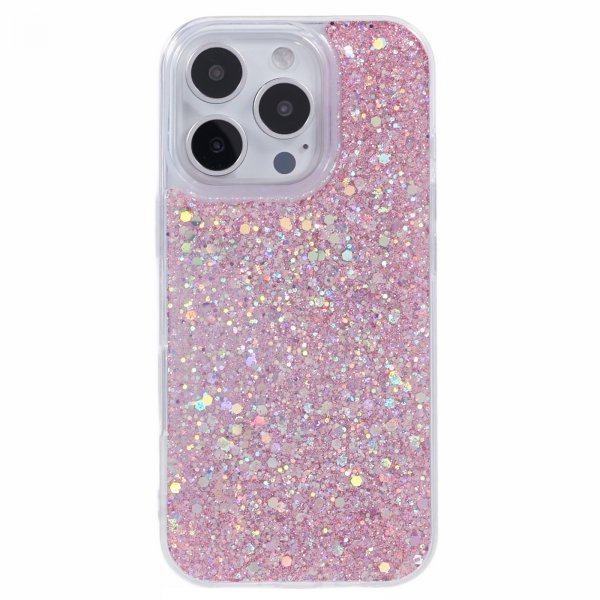 Nordic Covers iPhone 16 Pro Skal Sparkle Series Blossom Pink