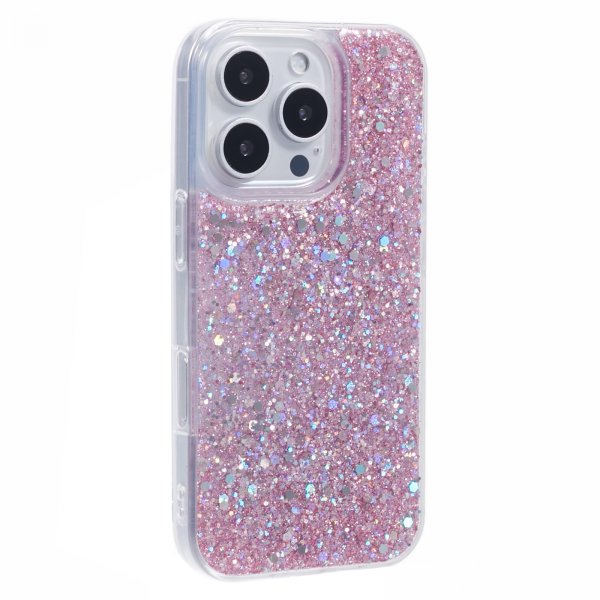 Nordic Covers iPhone 16 Pro Skal Sparkle Series Blossom Pink