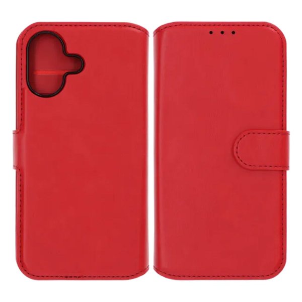 Rvelon iPhone 17 Fodral 4 Kortfack Löstagbart Skal Röd