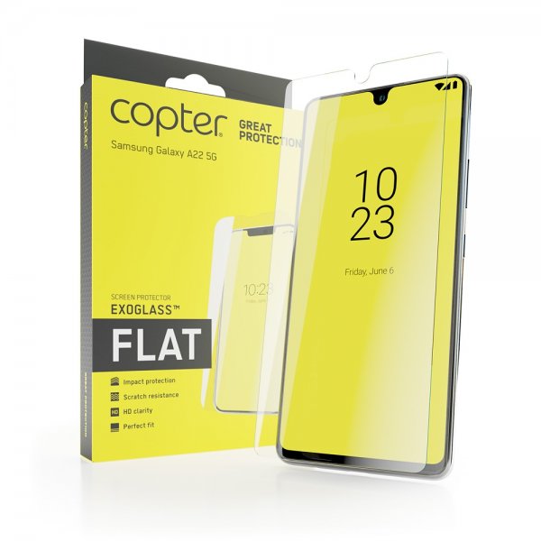 Copter Samsung Galaxy A22 5G Skärmskydd Exoglass Flat