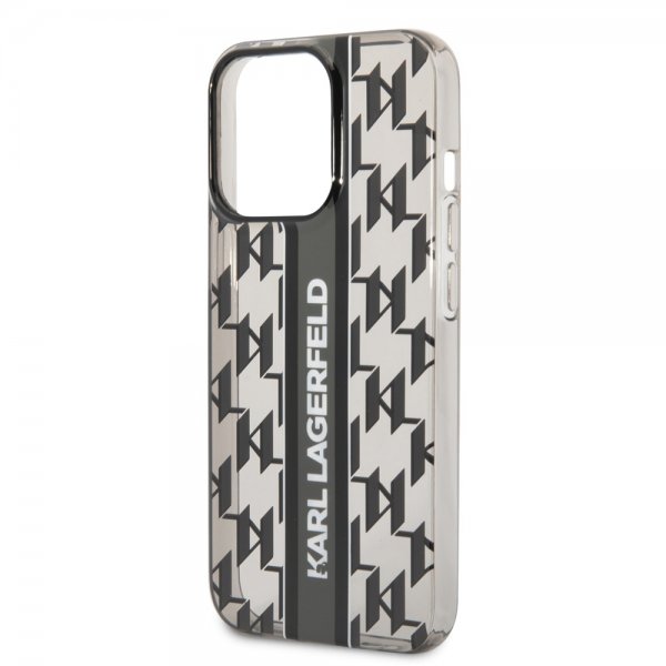 Karl Lagerfeld iPhone 14 Pro Skal Monogram Vertical Stripe Svart