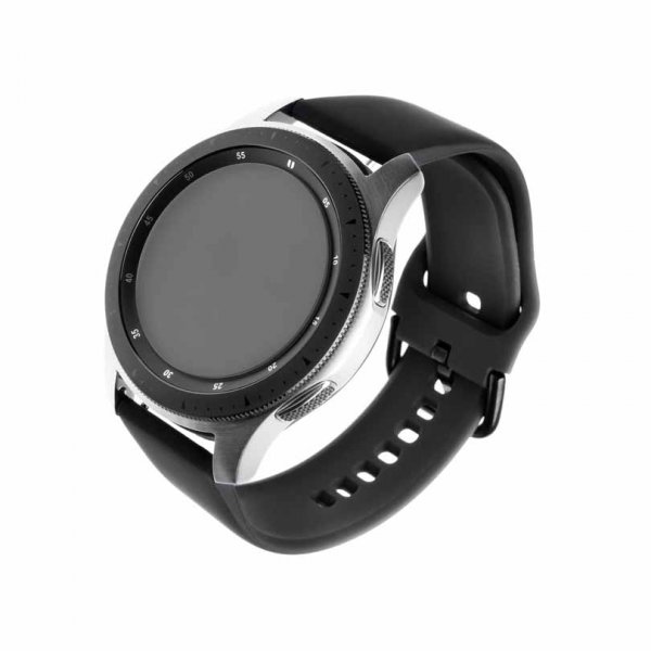 Fixed Samsung Galaxy Watch 22mm Armband Silicone Strap Svart