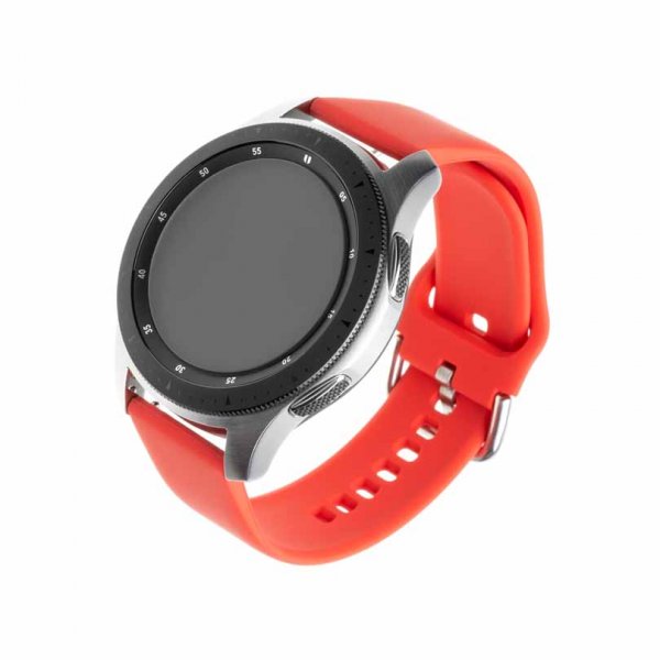 Fixed Samsung Galaxy Watch 20mm Armband Silicone Strap Röd