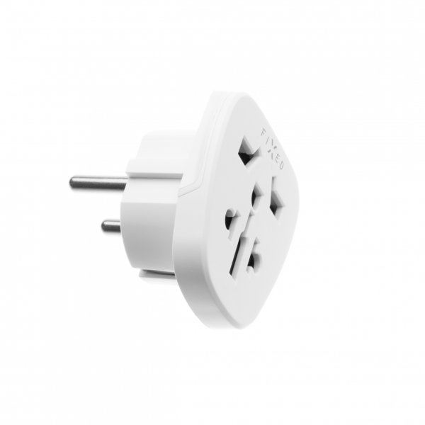 Fixed Reseadapter Schuko EU/Världen Vit
