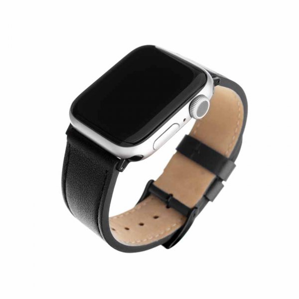 Fixed Apple Watch 44/45/46mm/Apple Watch Ultra Armband Leather Strap Svart