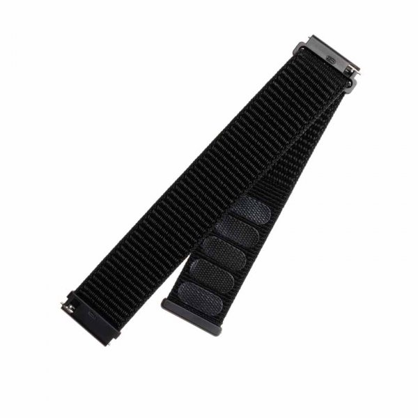 Fixed Samsung Galaxy Watch 20mm Armband Nylon Strap Svart