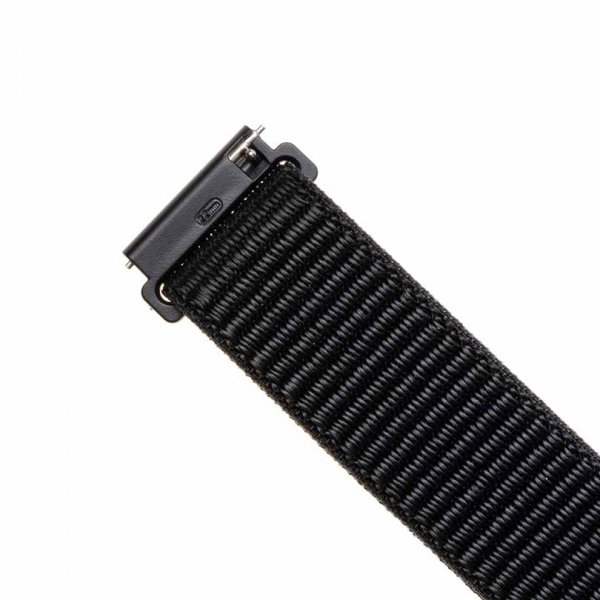 Fixed Samsung Galaxy Watch 22mm Armband Nylon Strap Svart