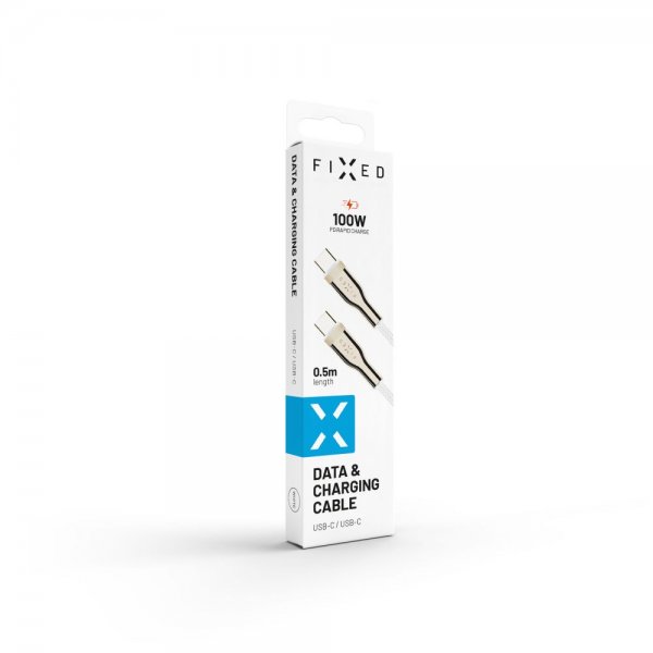 Fixed Kabel METAL Series USB-C/USB-C 0.5m Vit