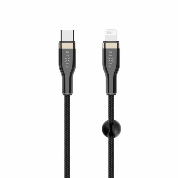 Fixed Kabel METAL Series USB-C/Lightning 1.2m Svart