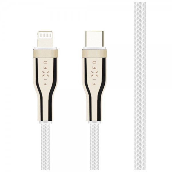 Fixed Kabel METAL Series USB-C/Lightning 2m Vit
