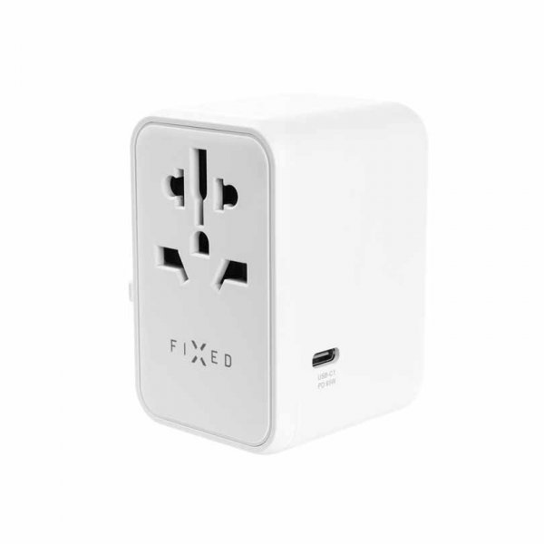 Fixed Laddare Travel Adapter USB-A/USB-C 65W