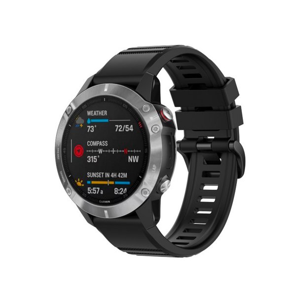 Fixed Garmin QuickFit 22mm Armband Silicone Strap Svart
