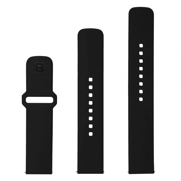 Fixed Samsung Galaxy Watch 22mm Armband Silicone Sporty Strap Svart