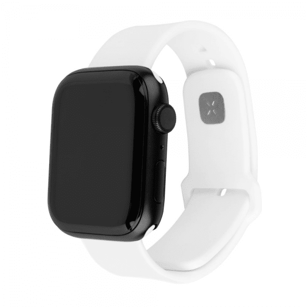 Fixed Apple Watch 44/45/46mm Armband Silicone Sporty Strap Vit