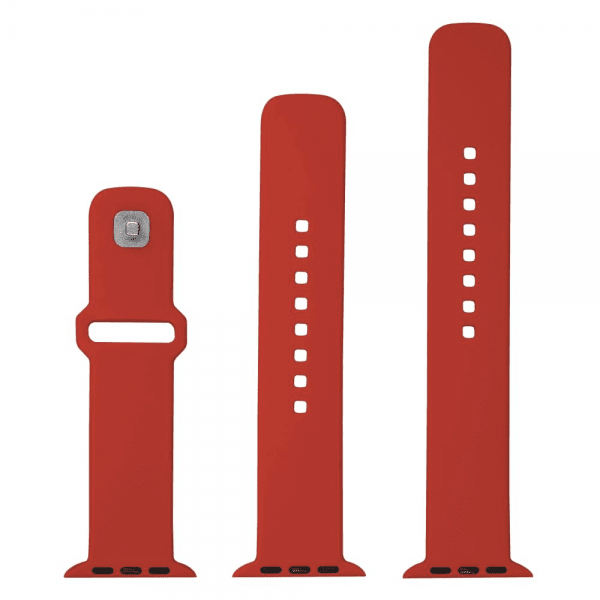 Fixed Apple Watch 38/40/41/42mm Armband Silicone Sporty Strap Röd