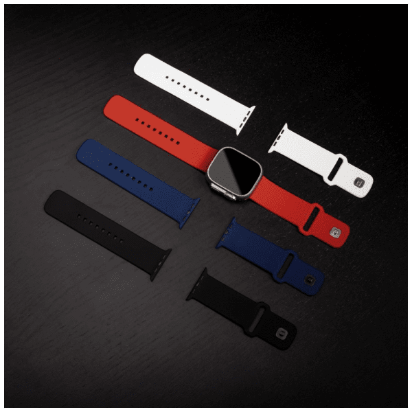 Fixed Apple Watch Ultra 49mm Armband Silicone Sporty Strap Svart