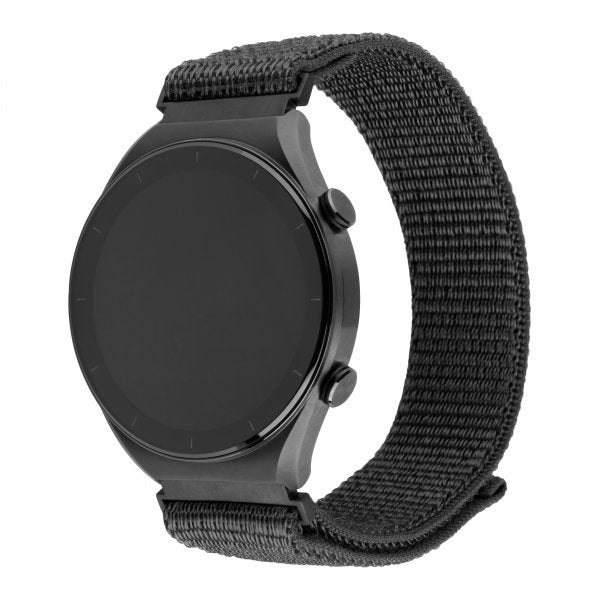 Fixed Samsung Galaxy Watch 20mm Armband Nylon Sporty Strap Grå