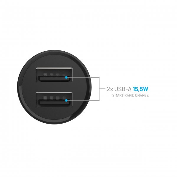 Fixed Mini Billaddare 2xUSB-A 15W