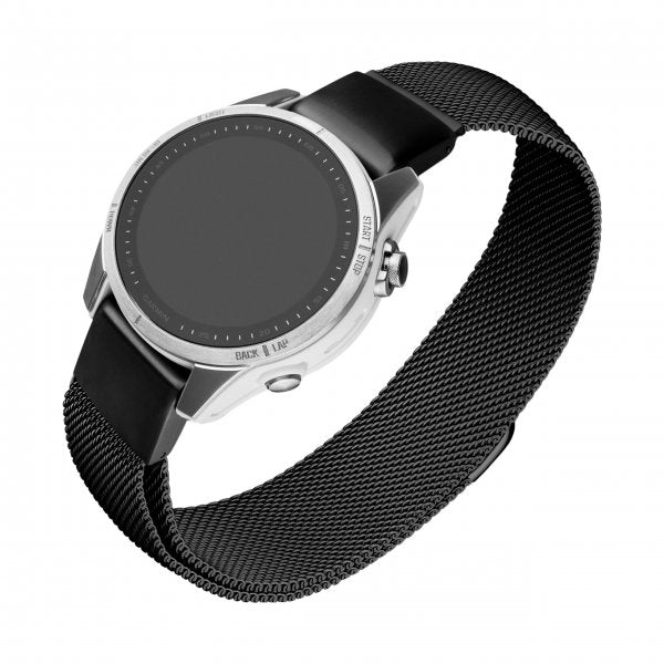 Fixed Garmin QuickFit 20mm Armband Mesh Strap Svart