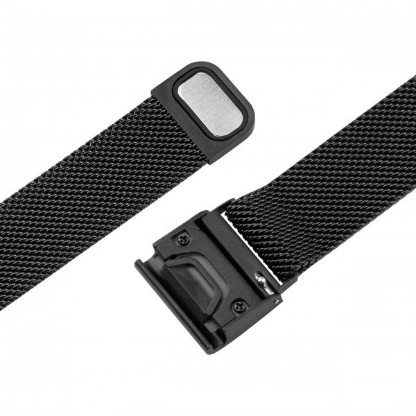 Fixed Garmin QuickFit 20mm Armband Mesh Strap Svart