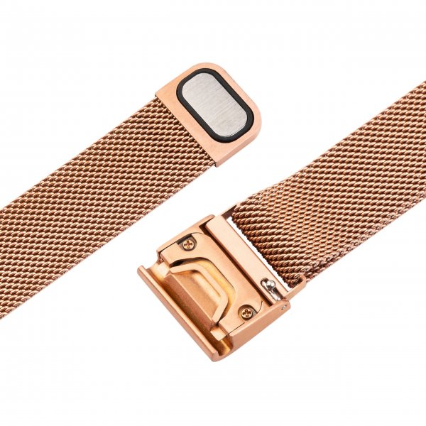 Fixed Garmin QuickFit 20mm Armband Mesh Strap Roseguld