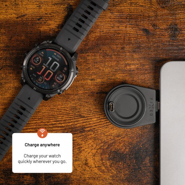 Fixed Laddare Garmin Watch USB-C Svart