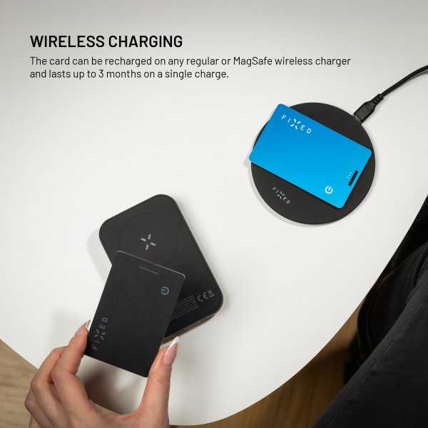 Fixed Tag Card Smart Tracker Svart